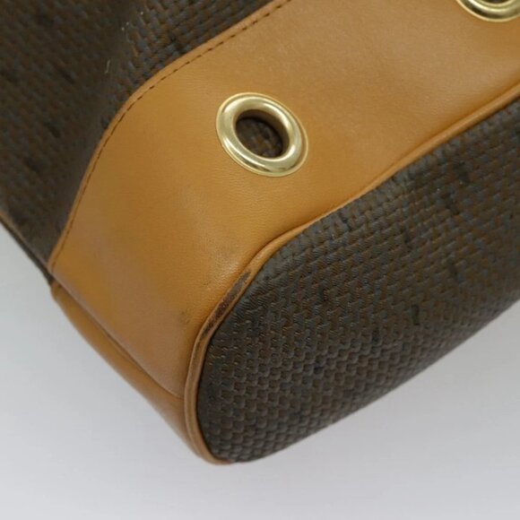 SAINT LAURENT Tote Bag Canvas Gold Brown Auth 95163 - Picture 10 of 15